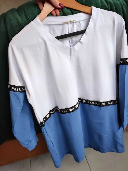 bluza bluzka sportowa koszula  elastyczna bawełniana oversize