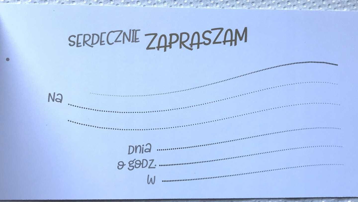 Zaproszenie na 18 urodziny koperta 10szt ok16,7x8,4cm