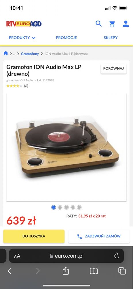 Gramofon ION Max LP
