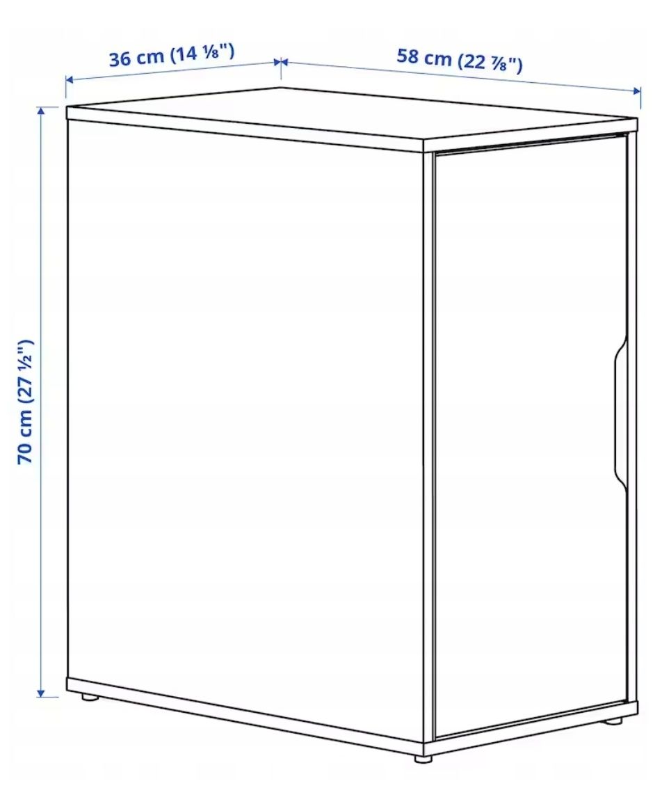 IKEA szafka Alex zielona do biurka