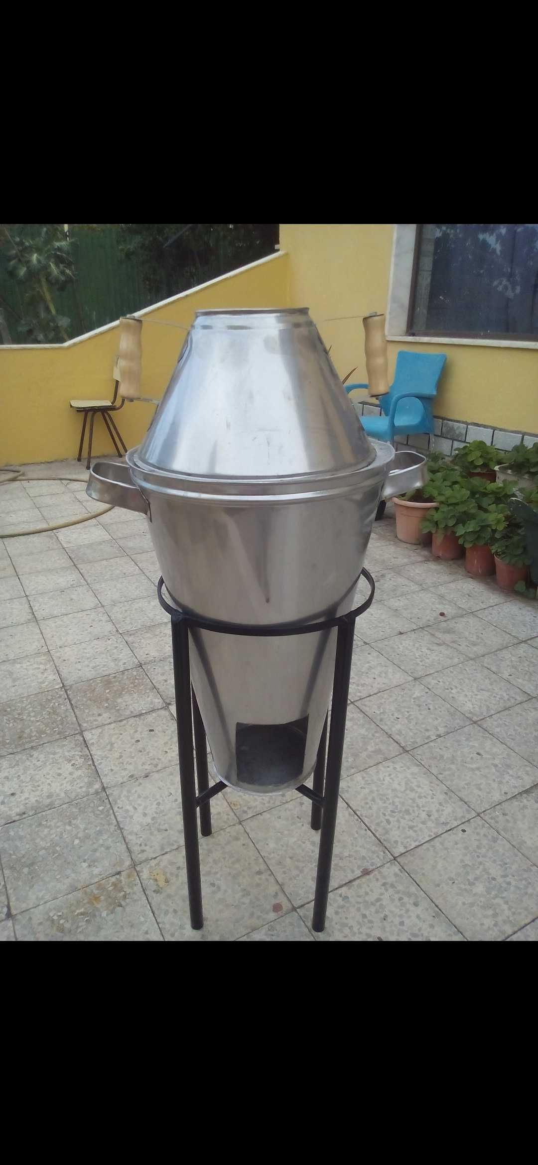 Fogareiros e assadores de castanhas assadas novos e em inox