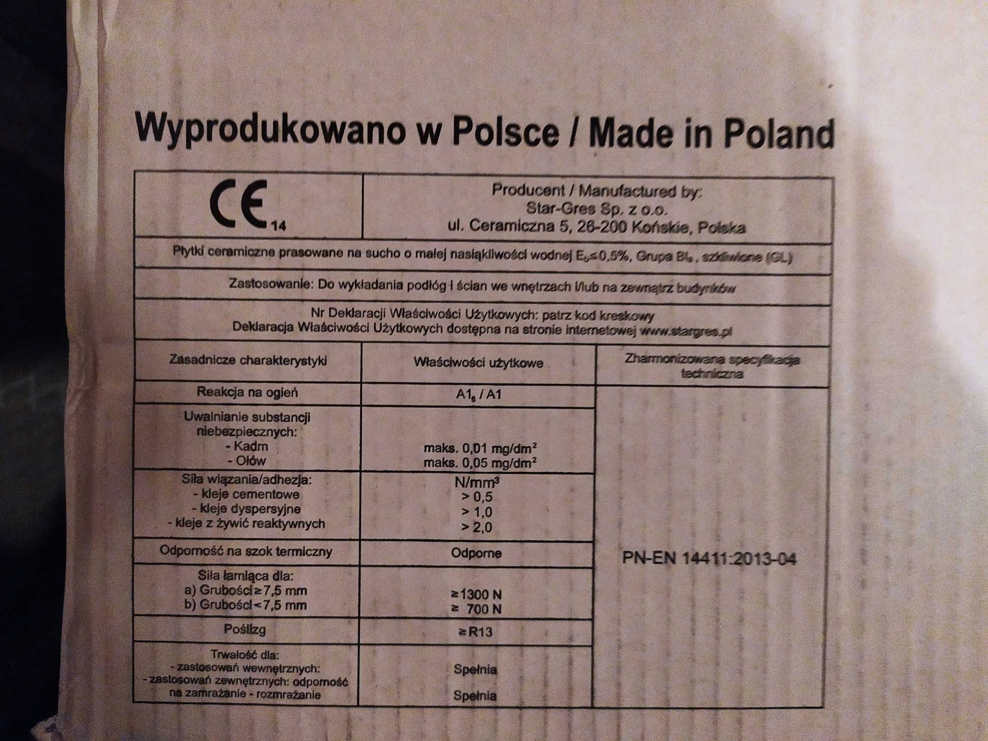 Płytki podłogowe gres szkliwiony 60x60x2 (szorstkie) 8 sztuk