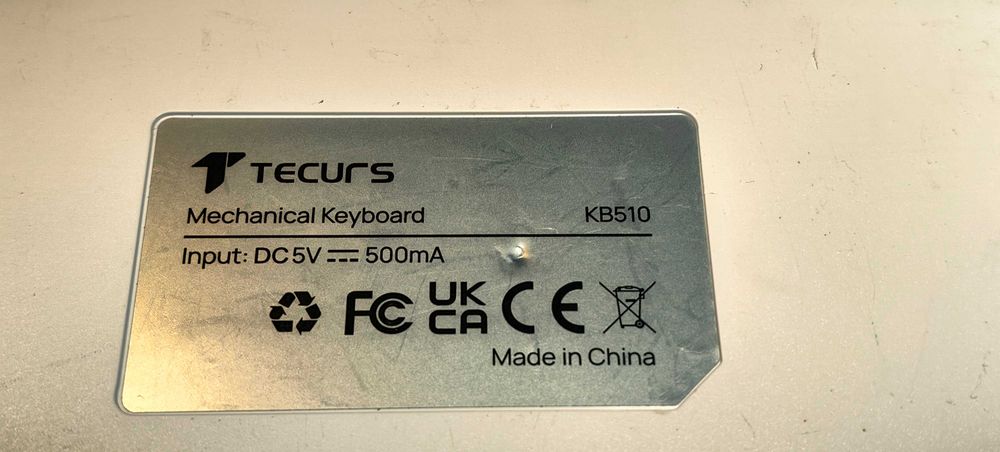 Klawiatura Mechaniczna TECURS KB510 Biała RGB