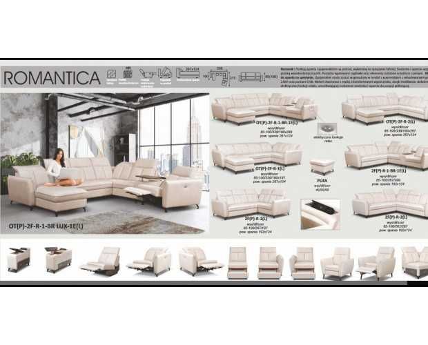 Narożnik modułowy ROMANTICA 2F(P)-R-1-BR-1E(L) - Dostawa Gratis