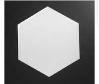 Płytka ceramiczna heksagonalna MONO WHITE biała