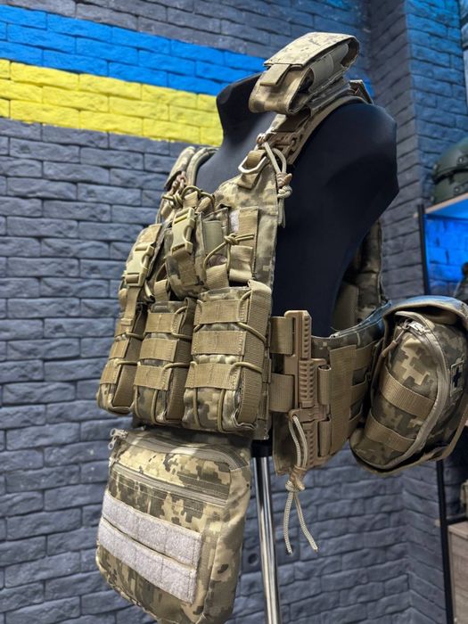 Оригинал плитоноска штурмовая М7 пиксель, бронижелет, плитоноска