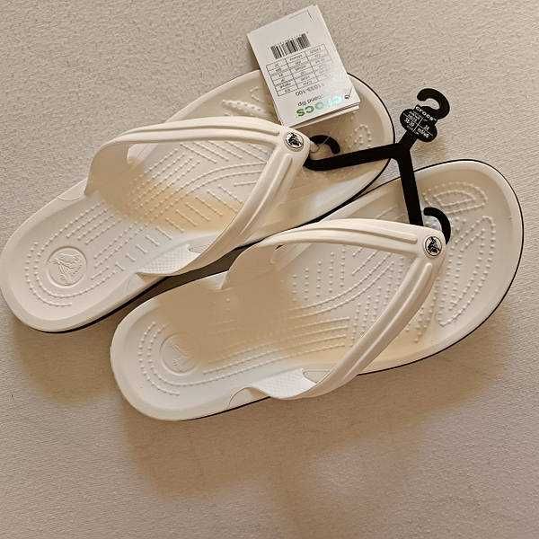 Crocs Unisex Crocband Flip вьетнамки белые женские крокс, оригинал.