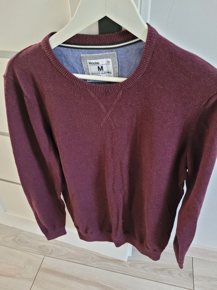 Męski sweter bordowy
