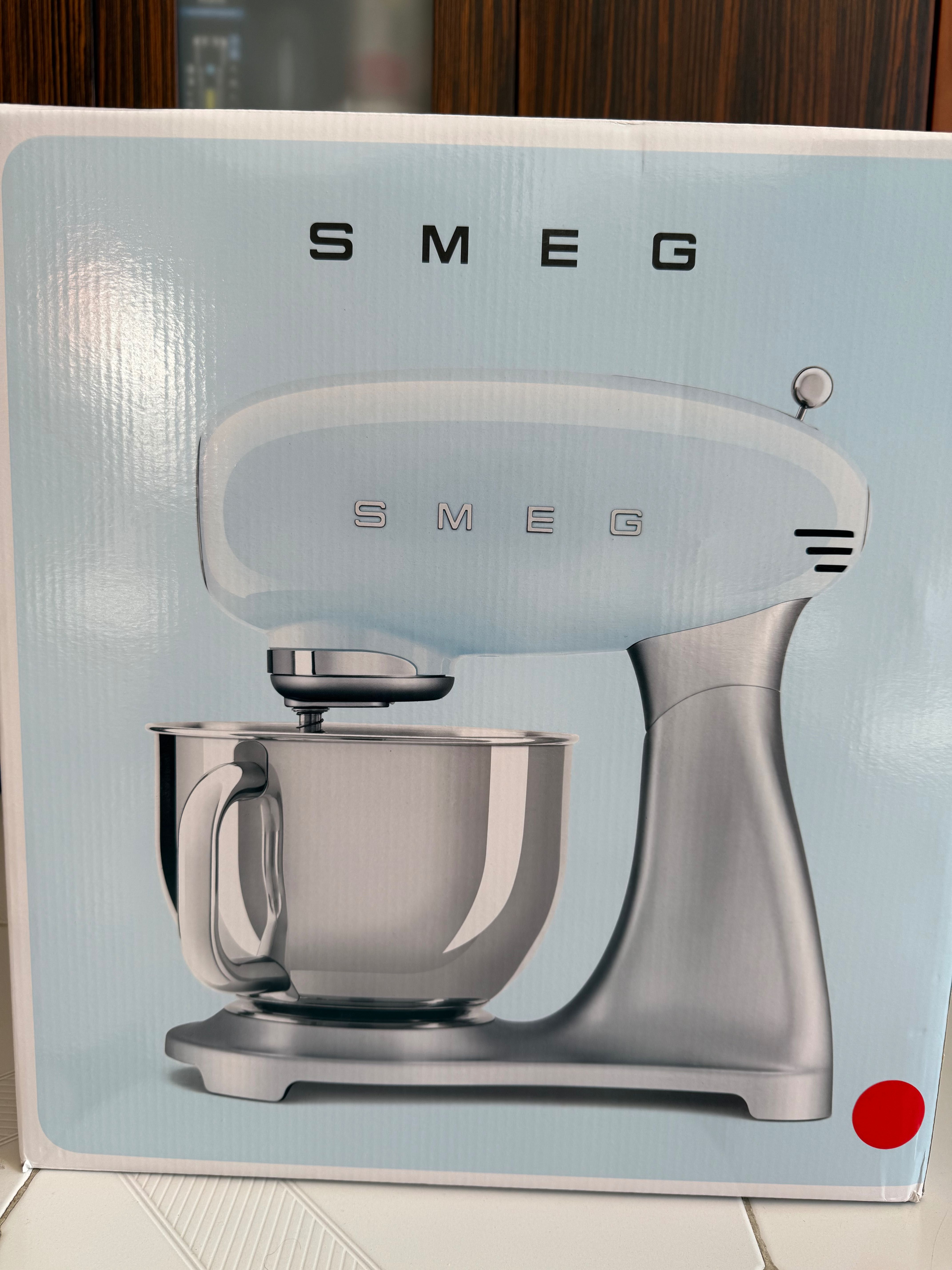Robot de Cozinha Batedeira Smeg 800 W 4,8 Litros Vermelha NOVA selada