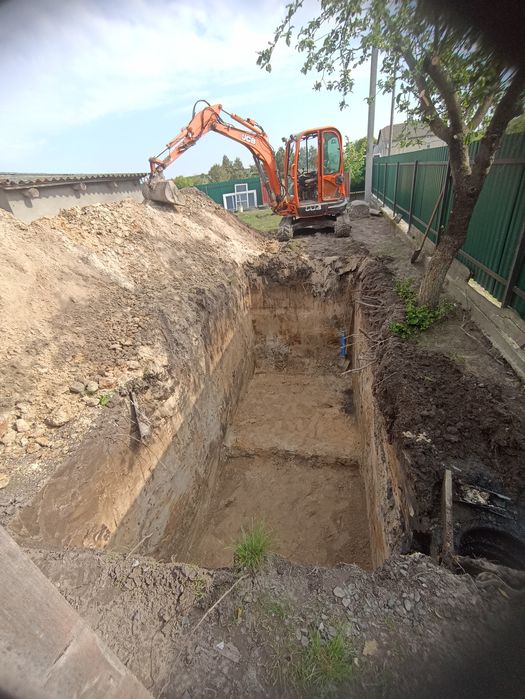 Послуги міні екскаватора,оренда, міні екскаватора, скептик каналізація