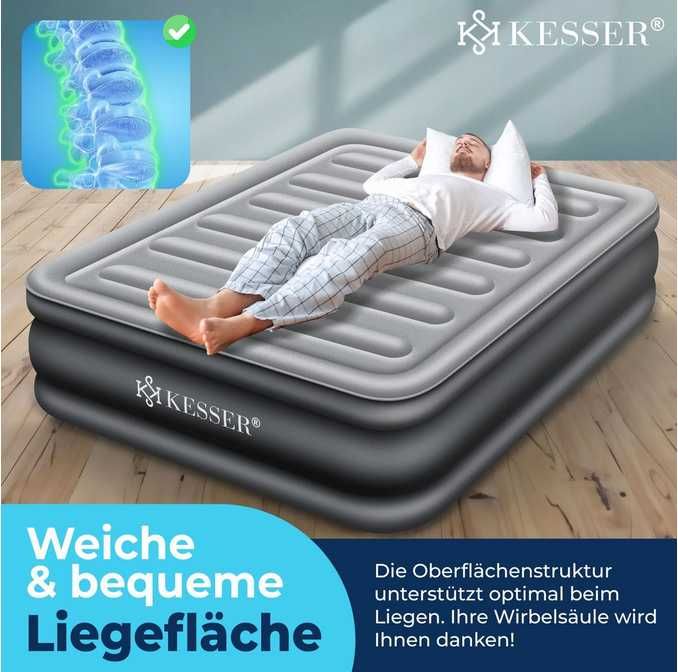 Materac dmuchany podwójny samopompujący