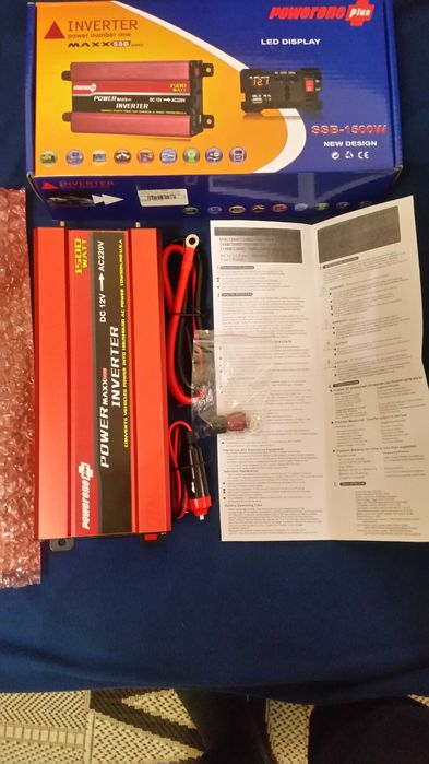 Преобразователь напряжения PowerOne Plus 900W + LCD 12/220V SSB-1500W