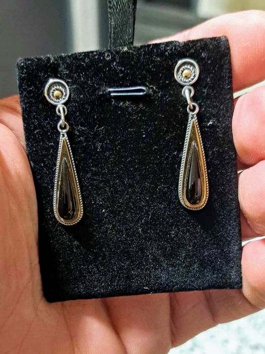 Brincos prata e ouro vintage.