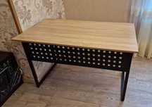 Стол 75x120x70 ДСП Дуб Сонома, чёрный