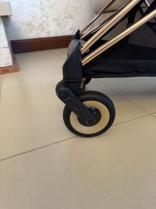 Коляска Cybex Coya Sepia Black шасі rosegold, Візочок Сайбекс Койя