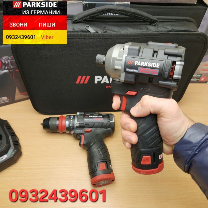 Набор шуруповерт дрель, импакт Parkside Performance PDSSAP 12 PBSPA 12