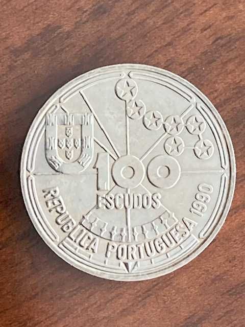 5 Moedas comemorativas 100 escudos, 1990 - Atlântico, Nav. Astronómica