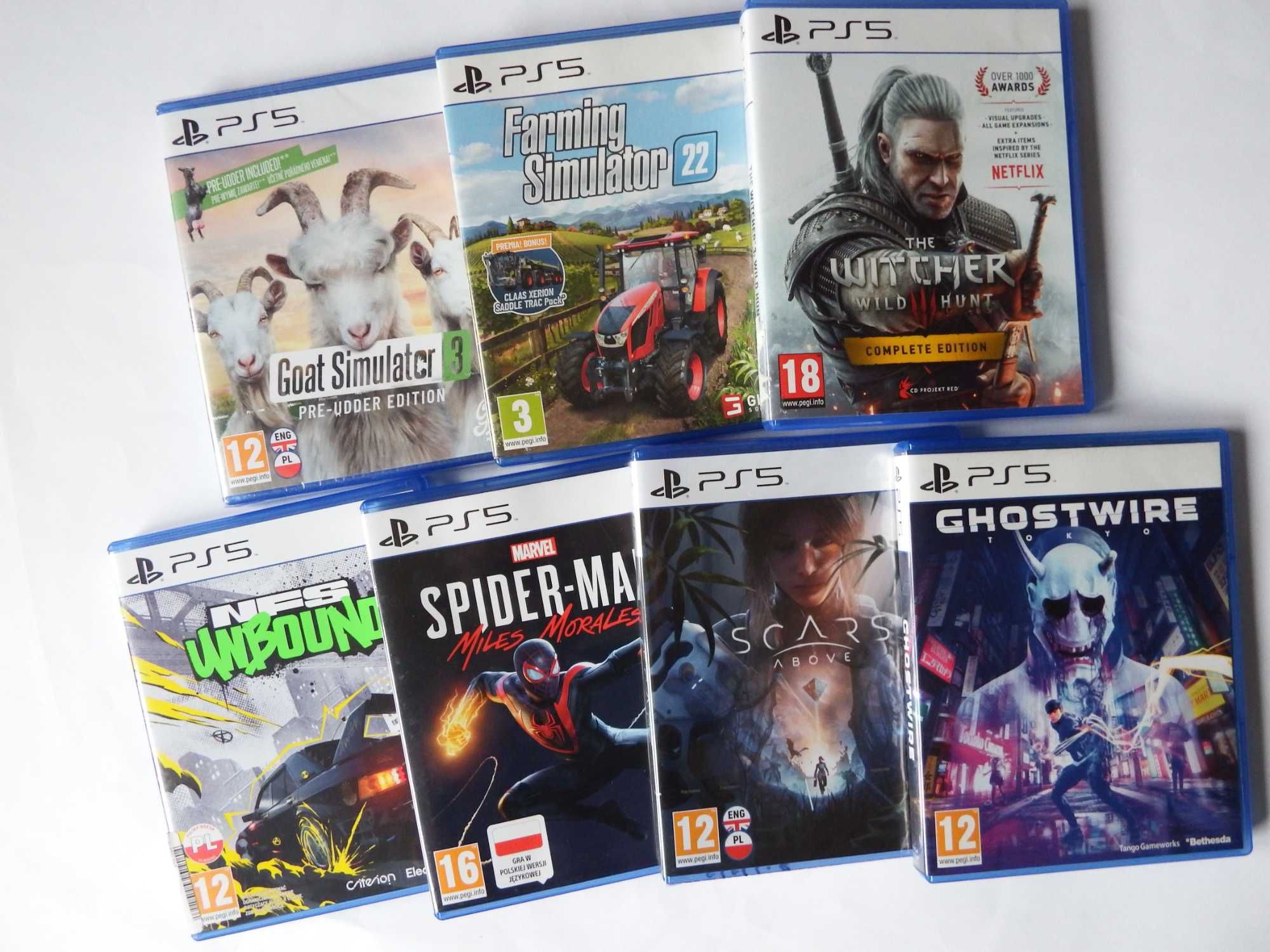 GRY PS5 Wiedźmin 3 Ghostwire SCARS Farming 22 po 99zł !
