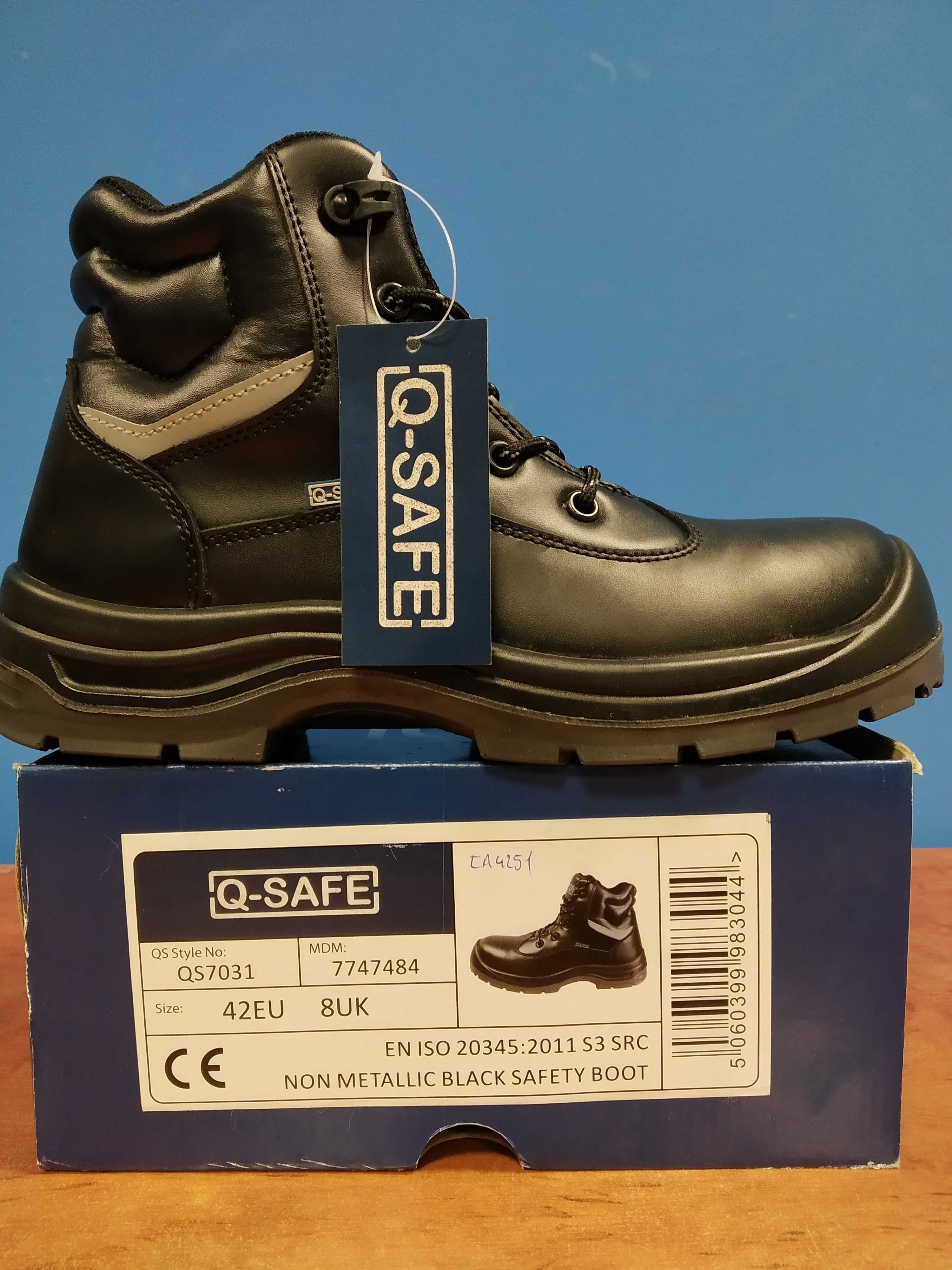 Buty robocze bezpieczne trzewiki antyprzebiciowe nosek 38,40,47 QS7031