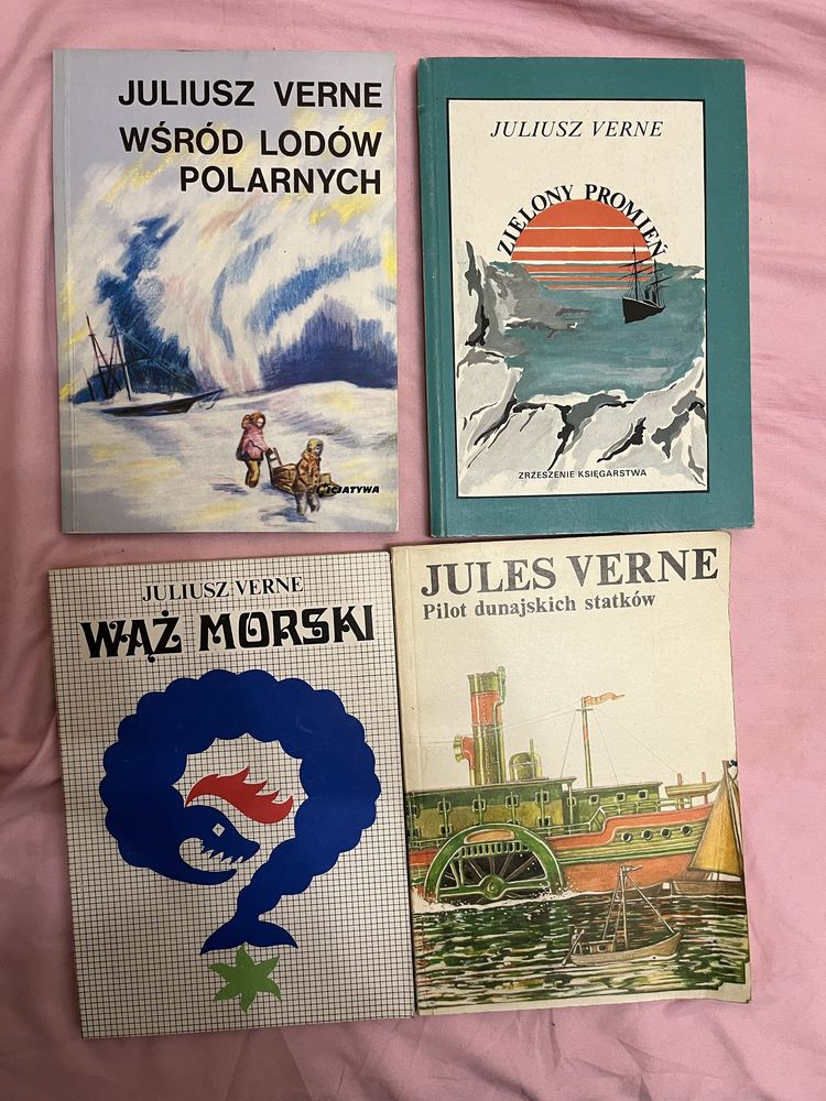 Juliusz Verne Wąż morski, Zielony promień, Wśród lodów, Pilot dunajski
