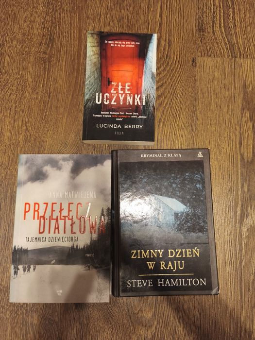 Dwa kryminały i powieść - oddam tanio