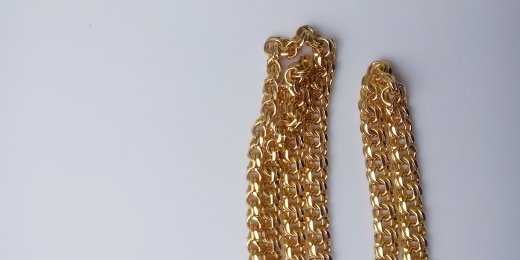 Złoty łańcuszek próba 750,18k,pozłocony galwanicznie,grawery,18k,750