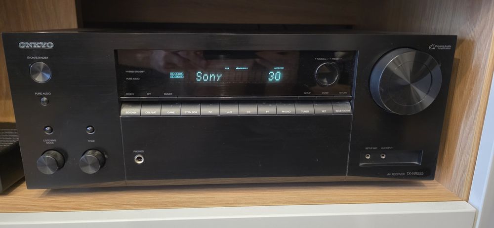 Zestaw kina domowego onkyo tx-nr555 plus kolumny KEF 5.1