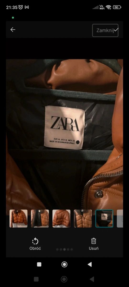 Kurtka zimowa Zara oversize