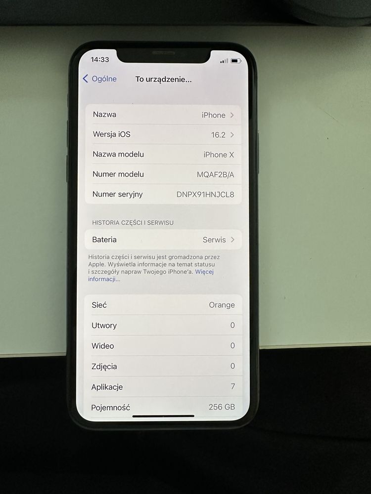 Iphone X 256GB używany