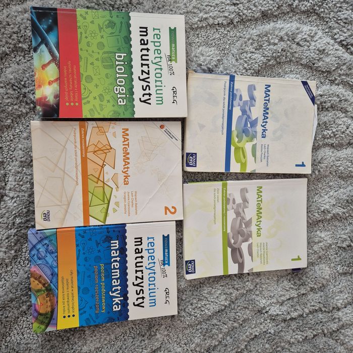Zestaw książek maturalnych – matematyka i biologia – OPERON, Nowa Era,