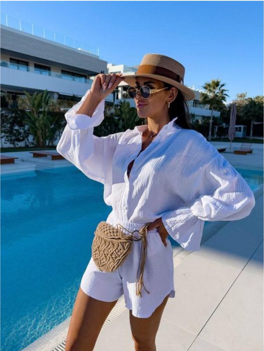 Костюм трійка муслін з шортами