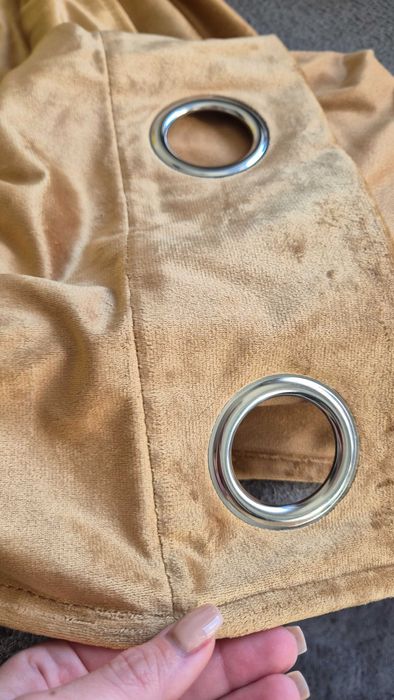 Zasłona 2 sztuki velvet brązowe cynamonowe welurowe