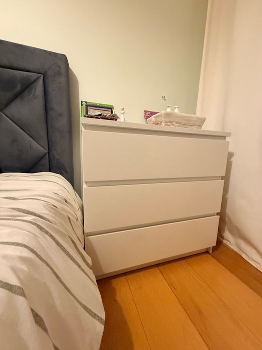 Cómoda MALM IKEA de 3 gavetas (branca)
