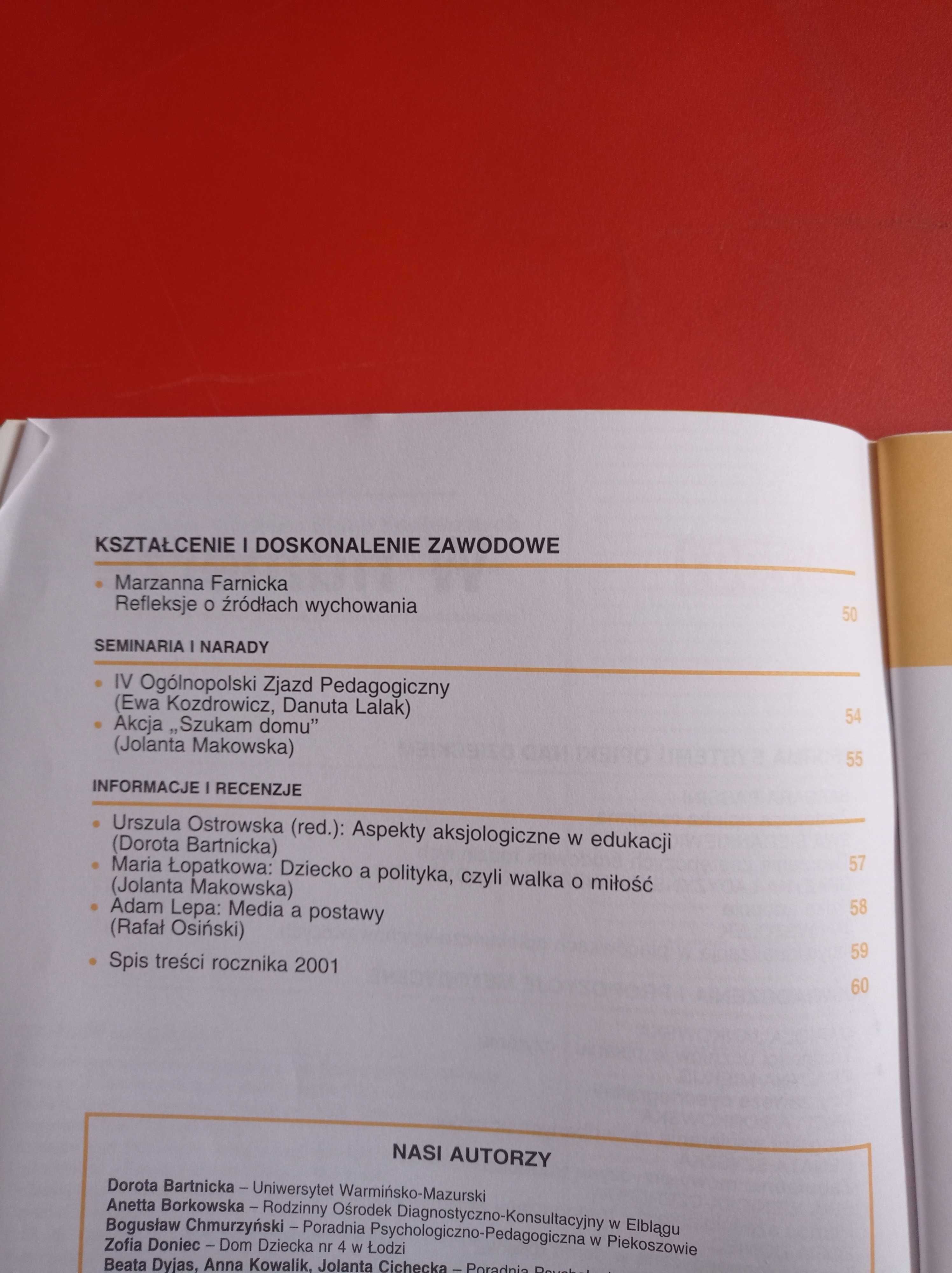 Problemy opiekuńczo-wychowawcze, nr 10/2001, grudzień 2001