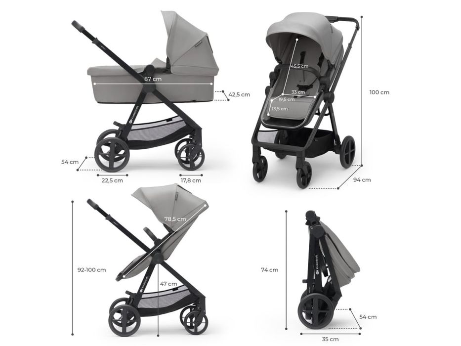 Trio bebe: carrinho passeio, alcofa e ovo