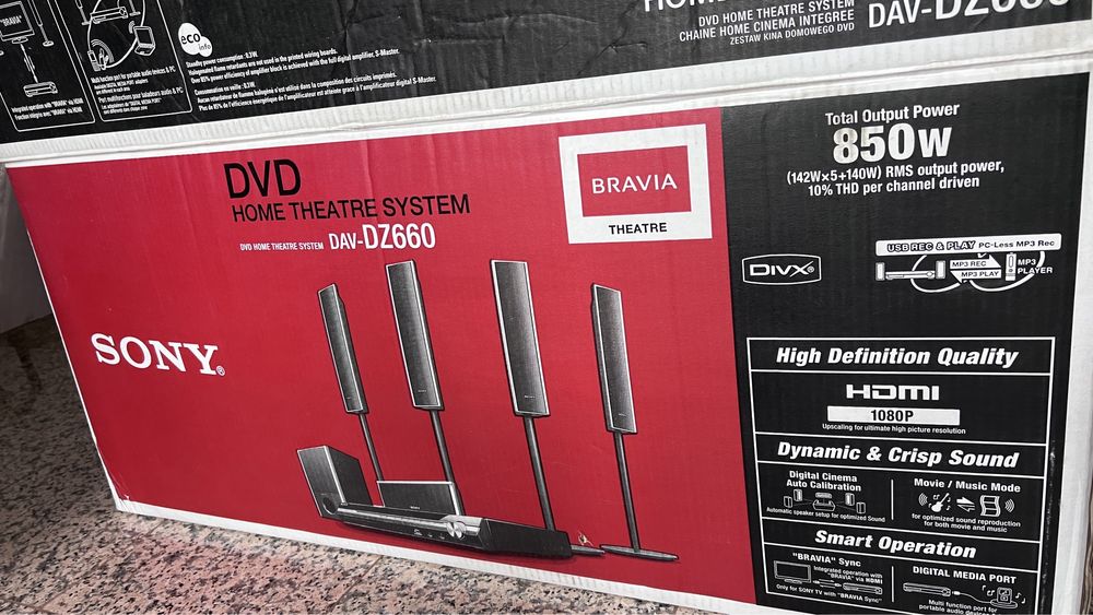 Home Theater Sony Dav-DZ660 como novo