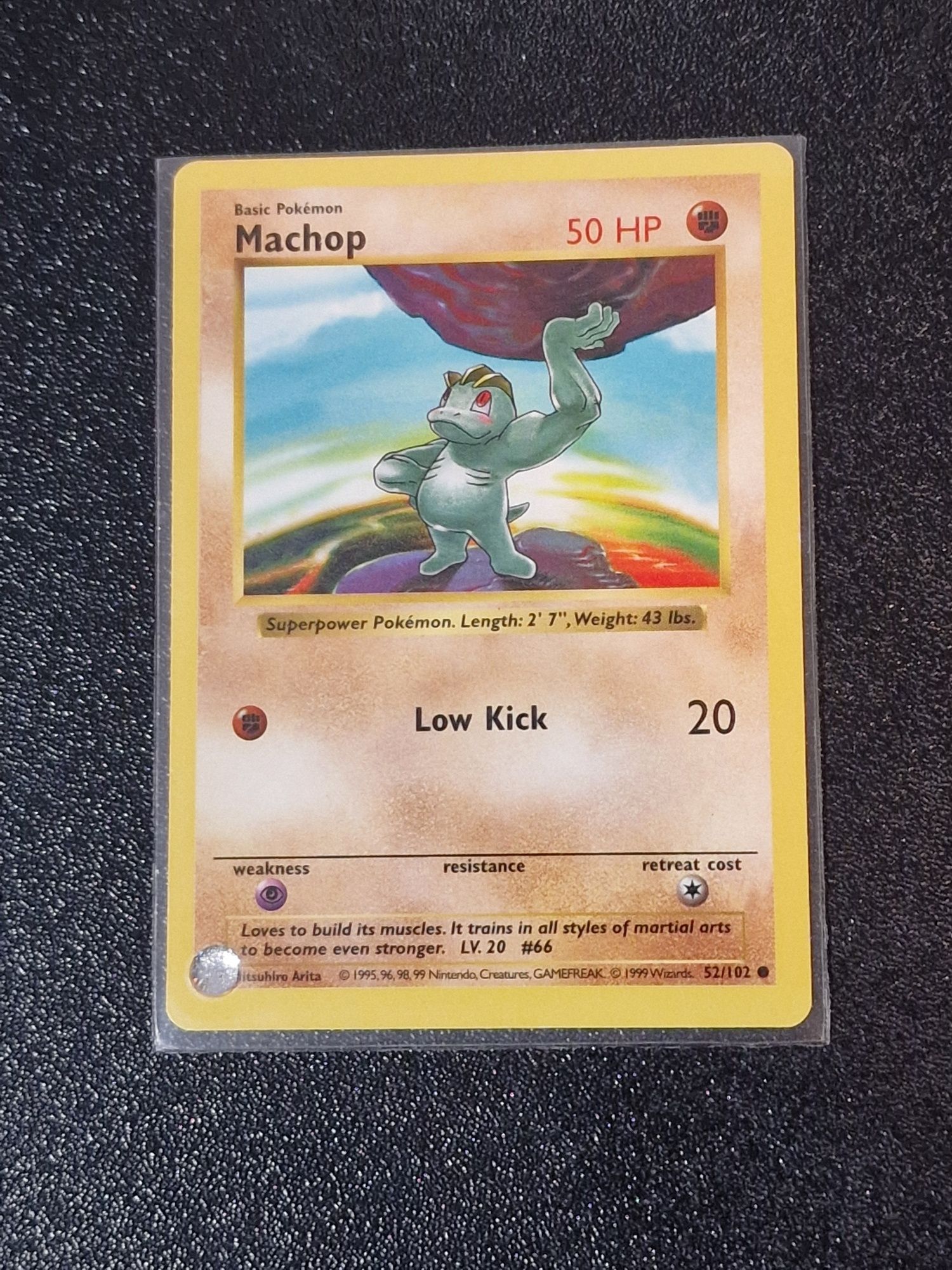 Pokemon Carta Machop Shadowless Base Set