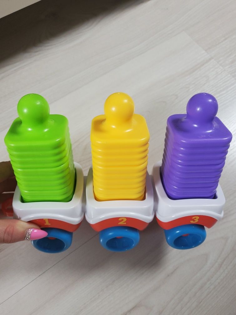 Fisher Price Lwi pociąg + klocki