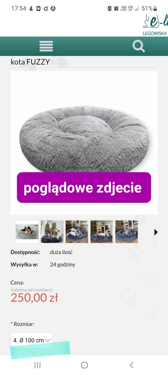 Nowe  duże legowisko dla psa