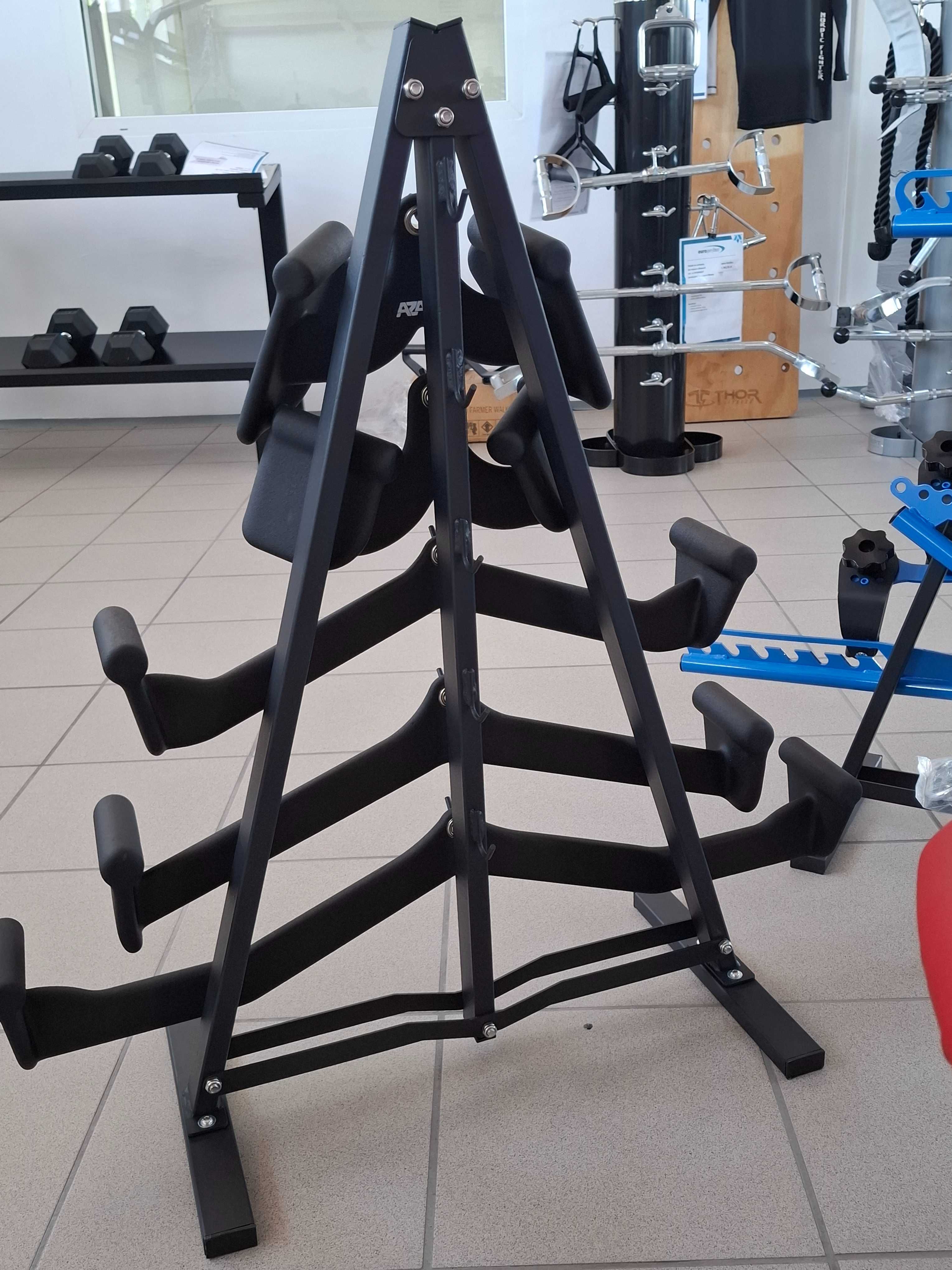 Zestaw uchwytów ergonomicznych do maszyn siłowych, ze stojakiem