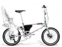 Bicicleta dobrável elétrica citadina cadeirinha Ahooga Folding Power+