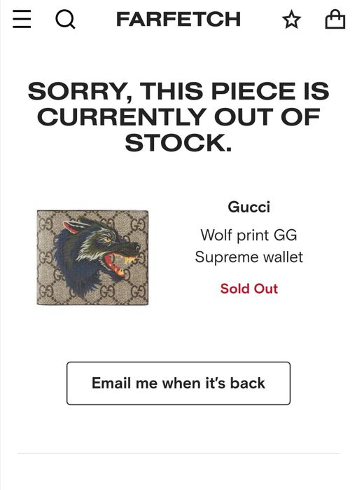 Portfel Gucci GG Wolf