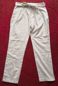 NOWE letnie beżowe spodnie z lnem Greenpoint rozmiar 38