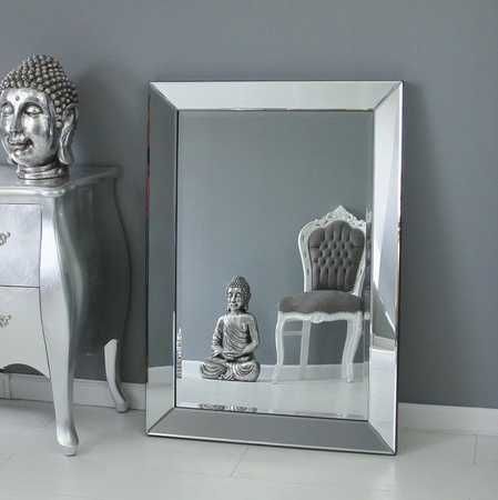 Lustro w lustrzanej ramie, szlifowane fazą , 74x104cm