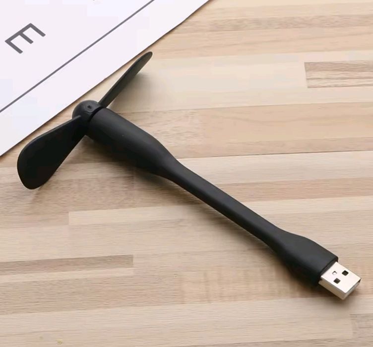 Вентилятор гнучкий USB Чорний для повербанків та ноутбуківВентилятор г