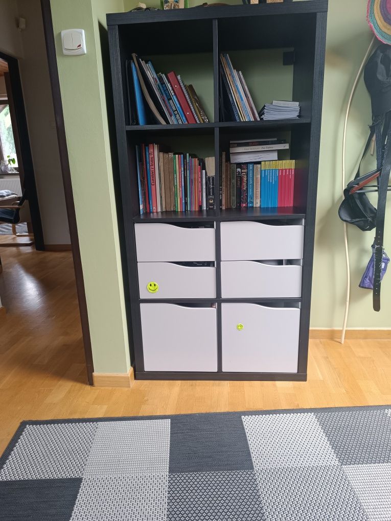 IKEA Regał KALLAX wraz z wkladami