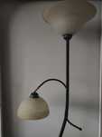 Lampa podłogowa dwa klosze