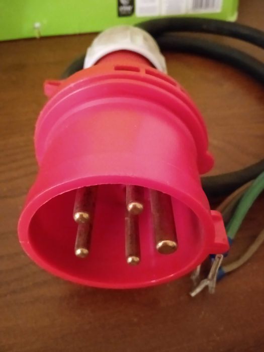 Wtyczka 3-fazowa 16A 5pin z przewodem