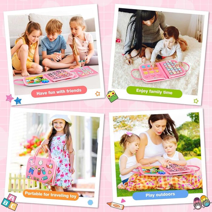 Tablica manipulacyjna sensoryczna MONTESSORI XXL rozwój maluszka A4