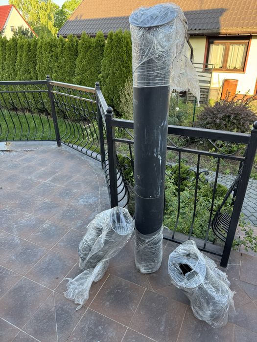 Rura kominowa spalinowa 200mm + dwa kolana regulowane